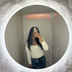 Aeropostale Cream Fuzzy Sweater